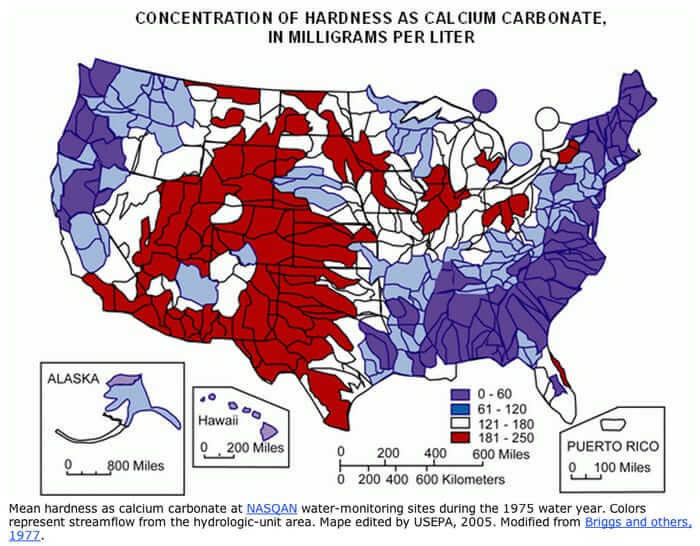 US Water Hardess Map