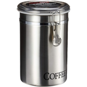 Oggi 60-Ounce Brushed Stainless Steel "Coffee" Airtight Canister