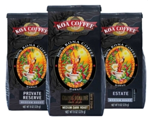 Medium Roast Whole Bean Kona Coffee Tri-Pack