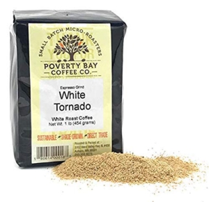 White Coffee - 1lb bag of Ground White Coffee Beans Roasted By Poverty Bay Coffee Co