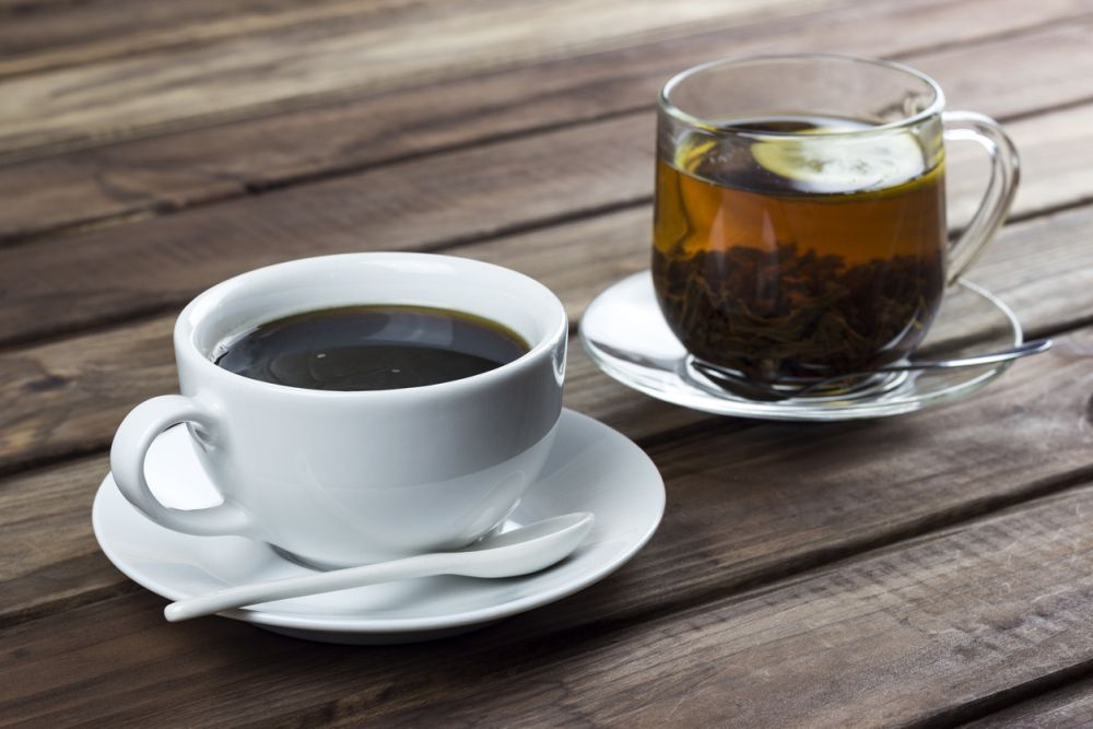 caffeine in tea vs coffee